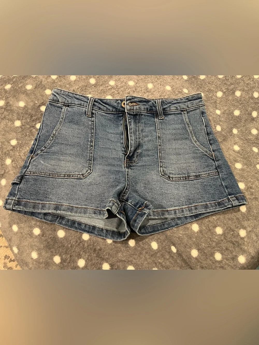 Celebrity Pink Blue Denim Shorts